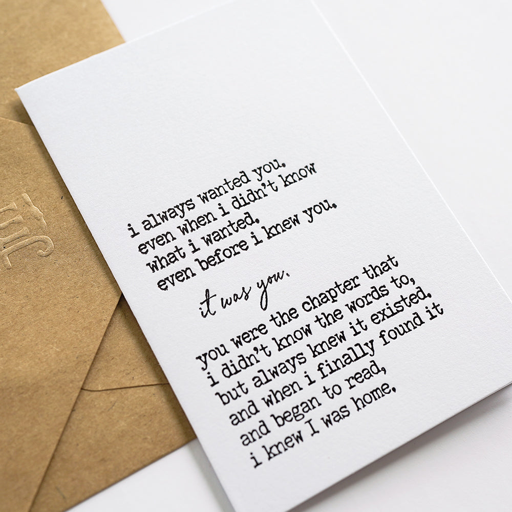 "I always wanted you" - Amore Greeting Card