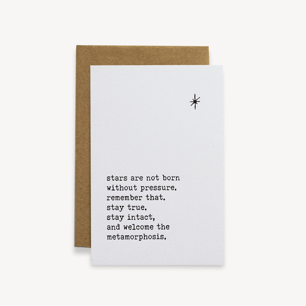 "stars are not born" - Rising Greeting Card